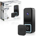Feit Electric Smart Doorbell Camera, Wired 2K HD Video, Night Vision, Motion Detection, Two-Way Audio, Alexa/Google Assistant Compatible, App Control, Wireless Chime Included, CAM/Door/WiFi/G2