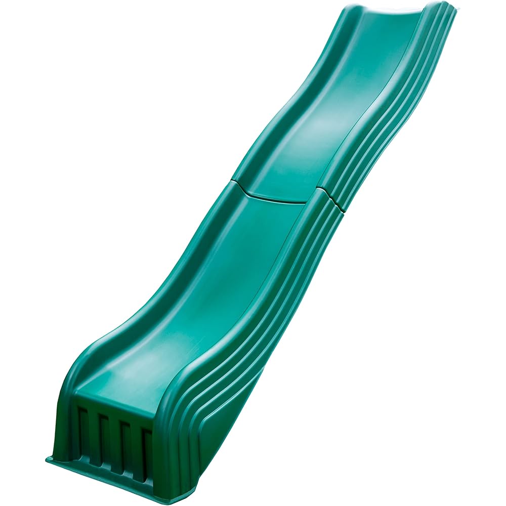 Swing-N-Slide WS 5037 Two Piece Plastic Cool Wave Slide for Swing SetsSwing Set Replacement Slide, Green