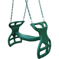 Swing-N-Slide WS 3452 Heavy Duty Two Person Dual Glider Swing, with Coated Chains to Prevent Pinching, 18" W x 25 in H x 40" L, Green