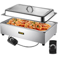 VEVOR Commercial Food Warmer, Full-Size 1 Pot Steam Table with Lid, 9.5 Quart Electric food Warmers, Grade Stainless Steel Bain Marie Buffet Equipment, Fits 21 x 13.2 Pan, 400W, for Restaurant, SliverIndustrial &amp; Scientific