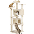 Yaheetech 62in Cat Tree Cat Tower for Indoor Cats, Cat Furniture w/Double Condo, Scratching Posts, Multiple Platforms and Balls for Kittens &amp; Cats, Beige
