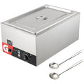 GarveeHome Commercial Food Warmer 1200W Electric Steam Table, Dry/Water Heating, 86-185°F Temp Control, Professional Countertop Stainless Steel Buffet Bain Marie, for Catering, RestaurantsIndustrial &amp; Scientific