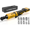3/8 Inch Cordless Ratchet Wrench, for DEWALT 20V Max Battery, 88Ft-Lbs, 0-400RPM, Electric Ratchet Wrench Set with Variable Speed Trigger, Reinforced Head, R&amp;F Switch, 7 Sockets, 3/8" to 1/4" Adapter