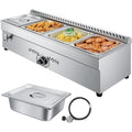 VEVOR 4-Pan Commercial Propane Steam Table, LP Gas Outdoor Soup Warmer with Drain Valve, Stainless Steel Propane Food Warmer with Adjustable Temperature, for Restaurant Party Outdoor CampingIndustrial &amp; Scientific