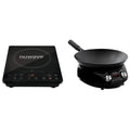 Nuwave Pro Chef Induction Cooktop, Commercial-Grade, Portable, Powerful 1800W, Large 8” Heating Coil &amp; Mosaic Induction Wok, Precise Temp Controls from 100°F to 575°F in 5°F
