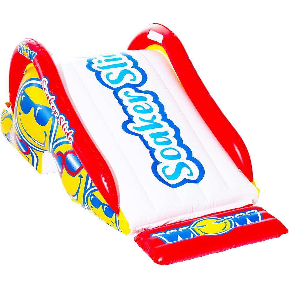 WOW Sports Soaker Splash Pad Slide (Slide Only), Inflatable Water Slide for Splash Pads, Slide for Backyard Watersports, Splash Pad Accessory Multicolor