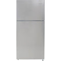 West Bend Apartment Refrigerator Freestanding Dual Door Design Fridge with Top Freezer, Adjustable Electronic Control and Frost Free Defrost, for Condo, House, Small Kitchen Use, 18-Cu.Ft, Metallic