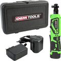OEMTOOLS 24685 12V MAX Li-ion Power Ratchet, 3/8” Cordless Electric Ratchet Wrench, 35 Lbs. Torque, Electroplated, Lightweight And Ergonomic With Built-in LED Worklight