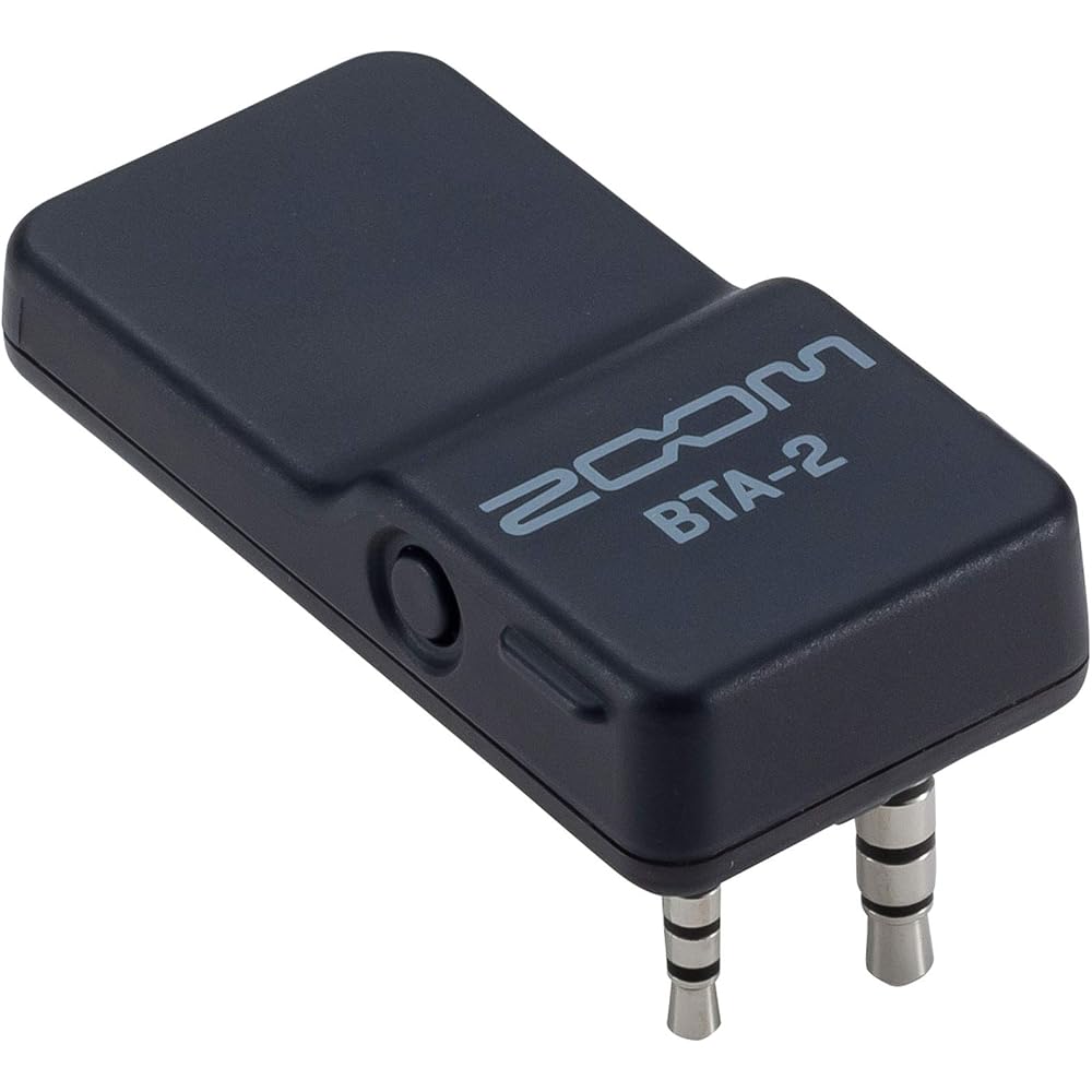 Zoom BTA-2 Bluetooth Adapter for PodTrak P4 and PodTrak P8, wirelessly connect phone to record remote interviews, Black, Small