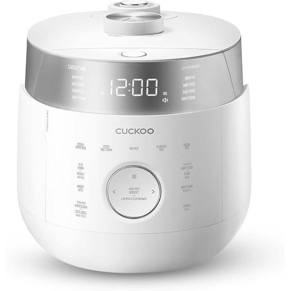 CUCKOO 6-Cup Uncooked / 12-Cup Cooked Induction Heating Twin Pressure Rice Cooker, 16 Menu Modes, Multi-Language Voice Guide, Versatile Grain Multi-Cooker &amp; Pressure Cooker (CRP-LHTR0609FW)