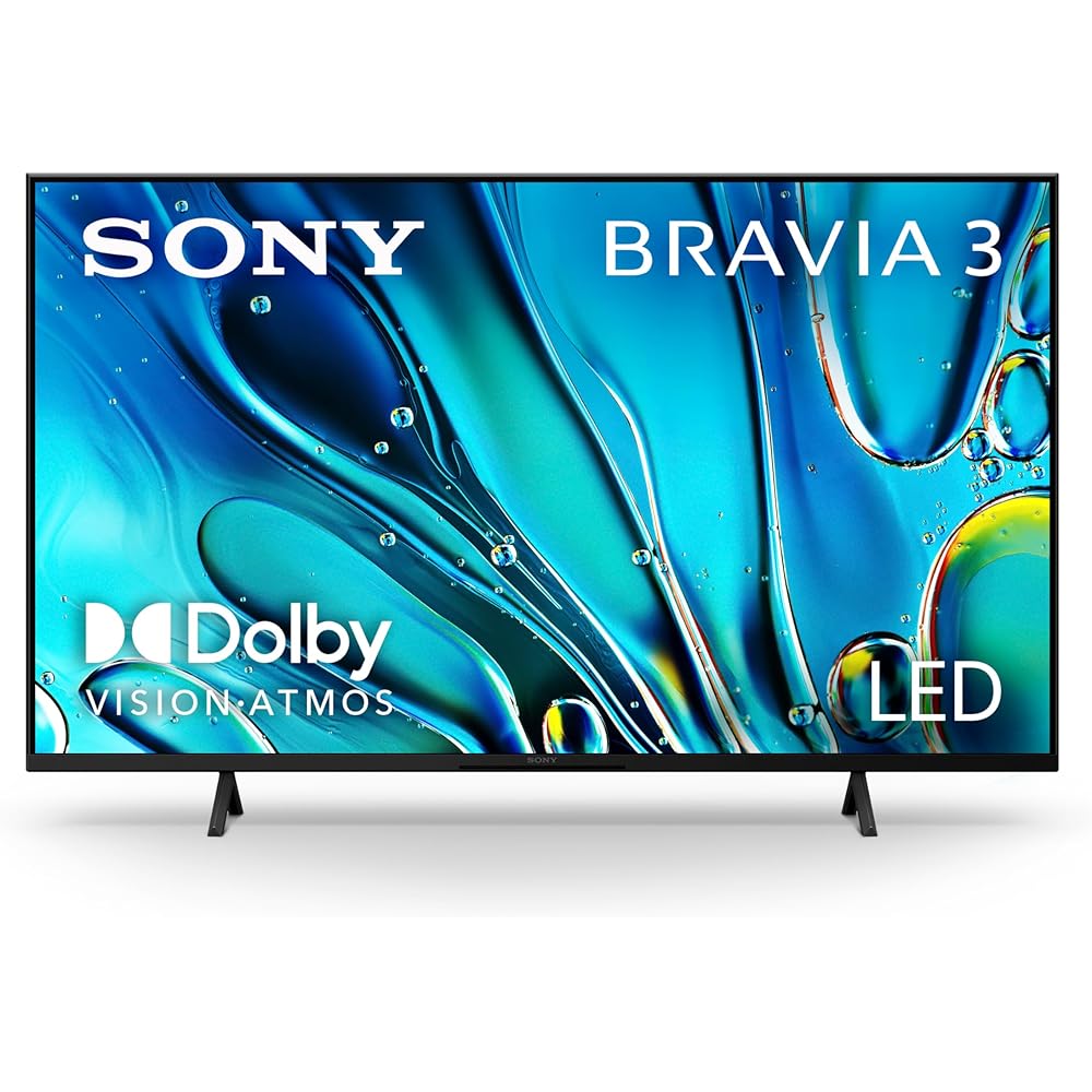 Sony 43-Inch Class 4K Ultra HD BRAVIA 3 LED Smart TV with Google TV, Dolby Vision HDR, and Exclusive Features for PlayStation®5 (K-43S30)