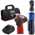 ACDelco ARW1209-K14 G12 Series 12V Li-ion Cordless 3/8” Rachet Wrench &amp; Impact Wrench Combo Tool Kit