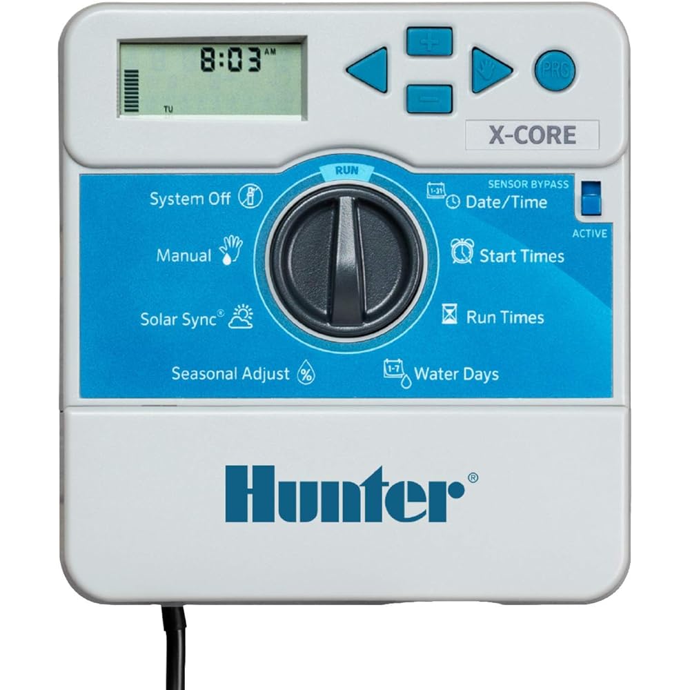 Hunter Sprinkler Irrigation XC600i X-Core 6-Station Indoor Controller, Small, Gray