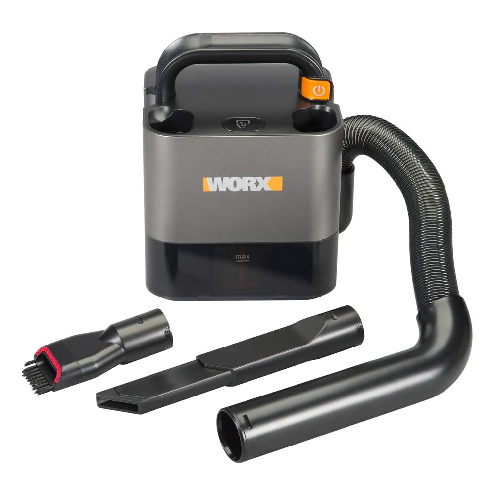 WORX WX030L 20V Power Share Cordless Cube Vac Compact Vacuum, Black