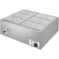 ROVSUN 42.3QT 1200W Electric Commercial Food Warmer, 6-Pan Steam Table 6.9 QT/Pan Stainless Steel Bain Marie Buffet Countertop with Temperature Control &amp; Lid for Parties, Catering, Restaurants 110VIndustrial &amp; Scientific