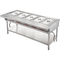 VBENLEM Commercial Electric Food Warmer 5 Pot Steam Table Food Warmer 18 Quart/Pan with Lids with 7 Inch Cutting Board Food Grade Stainless Steel Steam Table Serving Counter 220V 3750W for RestaurantIndustrial &amp; Scientific