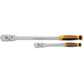 GEARWRENCH 2 Piece 1/4" and 3/8" Drive 120XP Dual Material Flex Handle Teardrop Ratchet Set | 81204XP