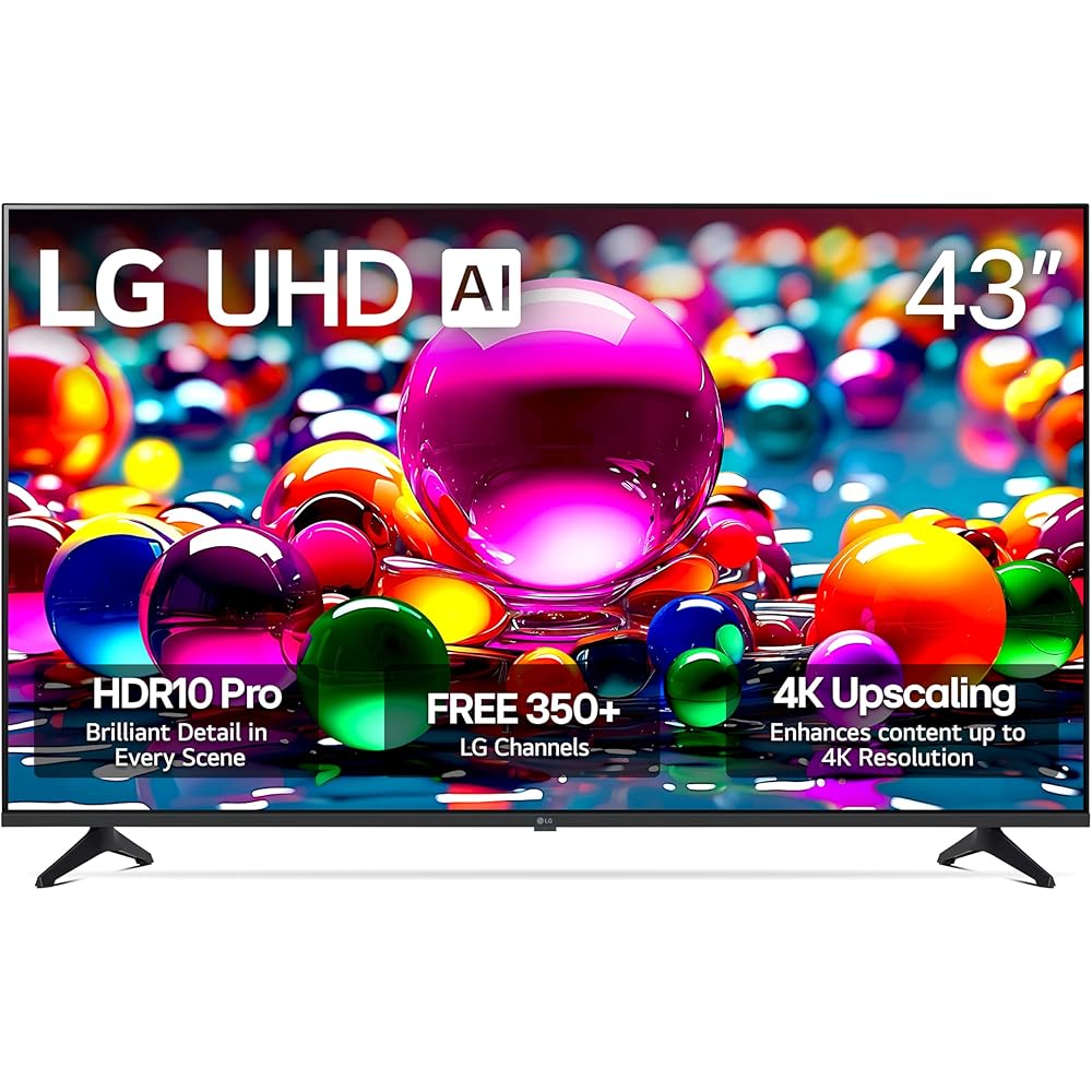 LG 43UA7700P 43 inch Class UA77 Series LED AI 4K Smart webOS TV (2025)